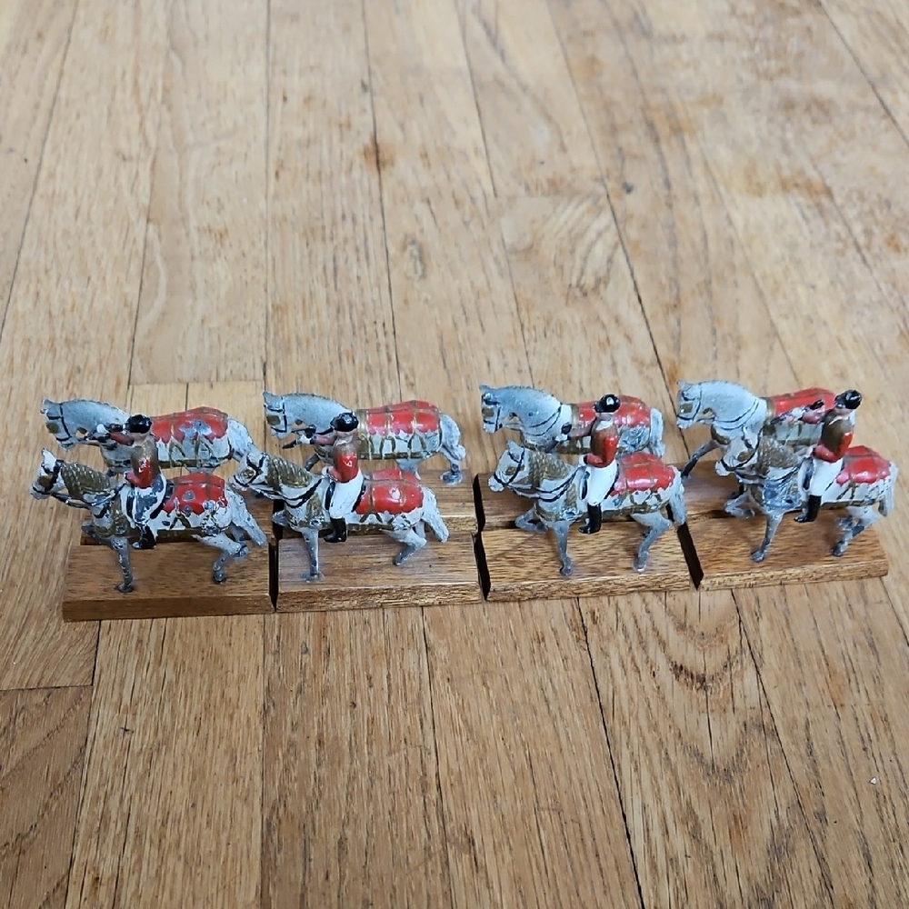 Britains LTD QUEEN ELIZABETH CORONATION 1953 England Metal Horses Set of 8